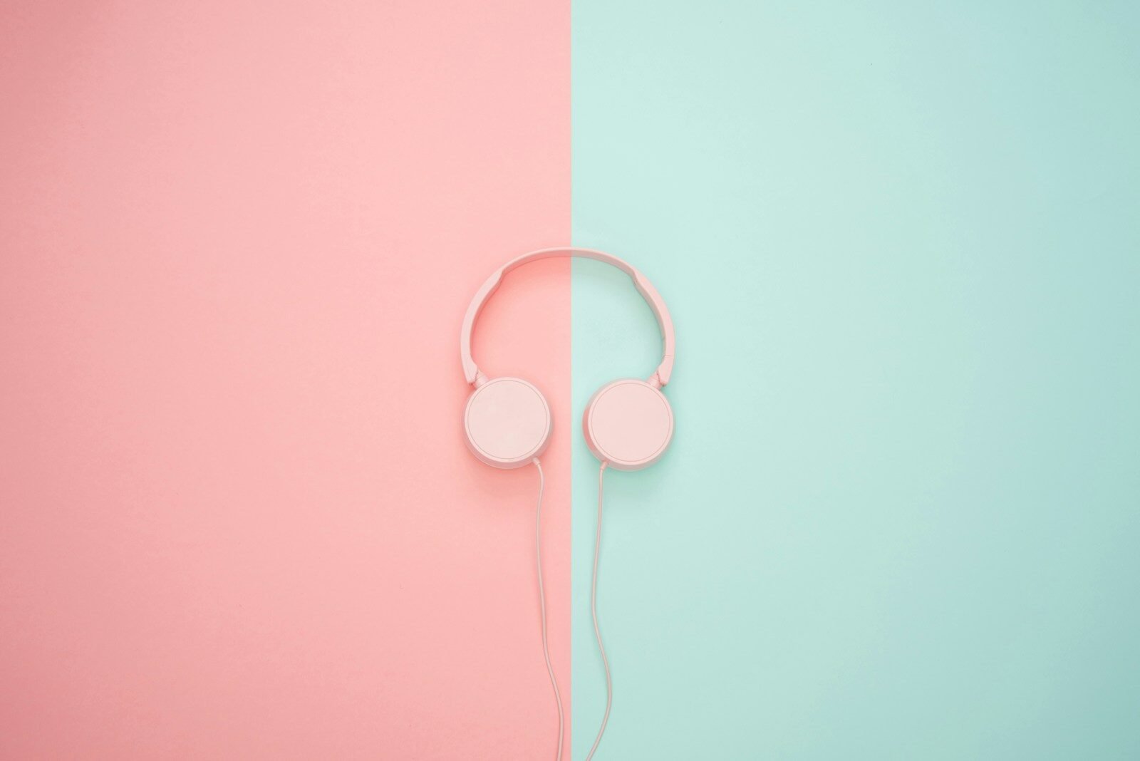 white corded headphones