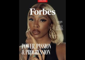 Nigerian singer Tiwa Savage, often called the Queen of Afrobeats, posing for a portrait